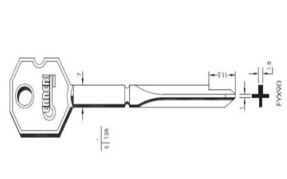 Fechadura elétrica Cisa    Chaves de Cruz FIAM – Modelo Cruciforme