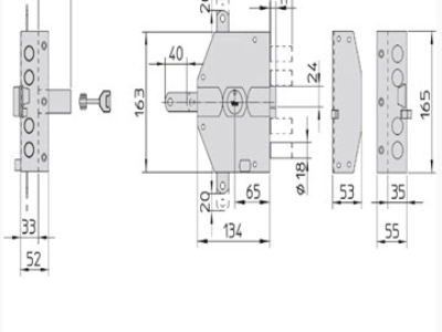 esquema tecnico da fechadura electrica de segurança marca viro